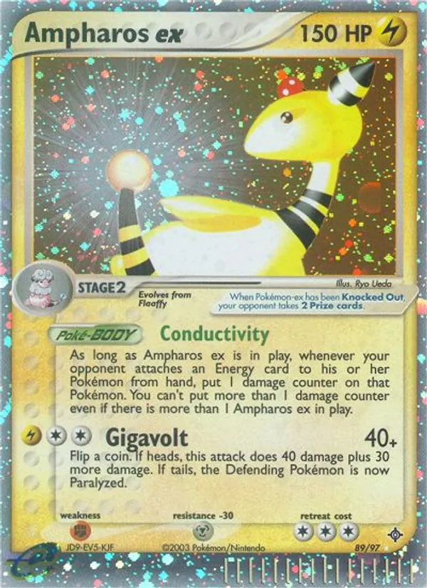 Ampharos ex - Dragon Pokemon Card