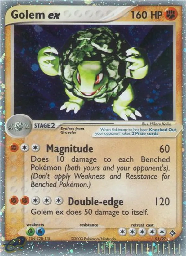 Golem ex - Dragon Pokemon Card