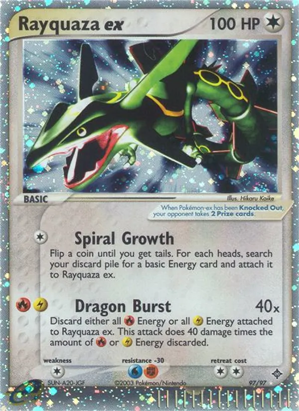 Rayquaza ex - Dragon Pokemon Card
