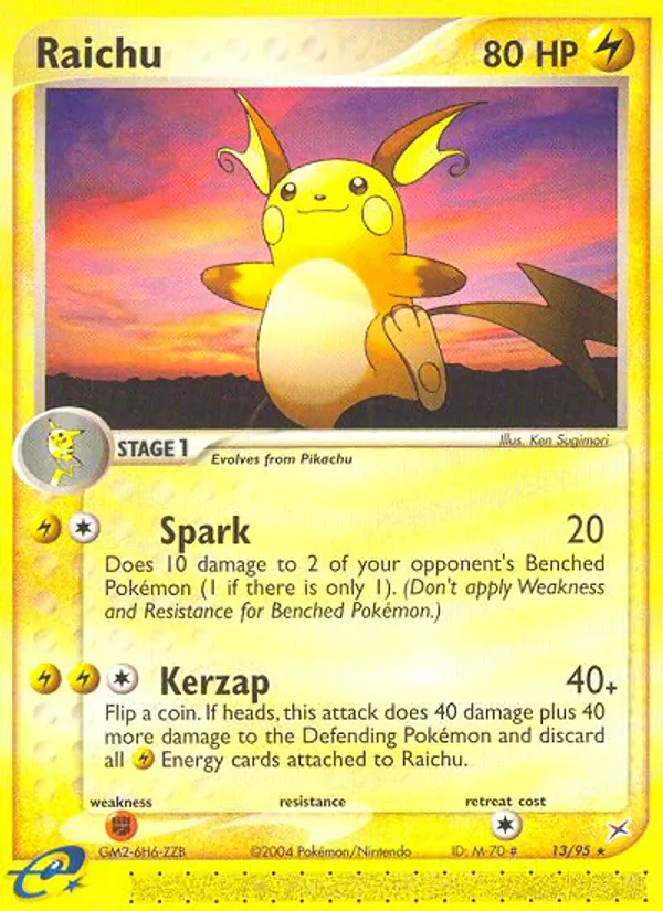 Raichu - Team Magma vs Team Aqua Pokemon Card