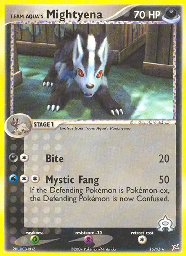 Team Aqua's Mightyena - Team Magma vs Team Aqua Pokemon Card