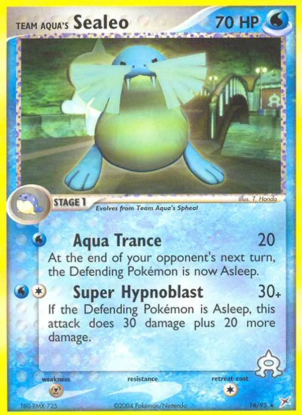 Team Aqua's Sealeo - Team Magma vs Team Aqua Pokemon Card