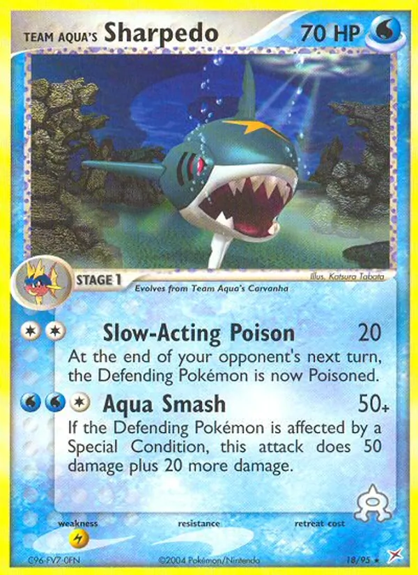 Team Aqua's Sharpedo - Team Magma vs Team Aqua Pokemon Card