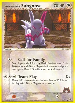Team Magma's Zangoose - Team Magma vs Team Aqua