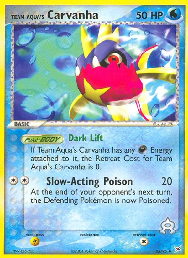 Team Aqua's Carvanha - Team Magma vs Team Aqua Pokemon Card