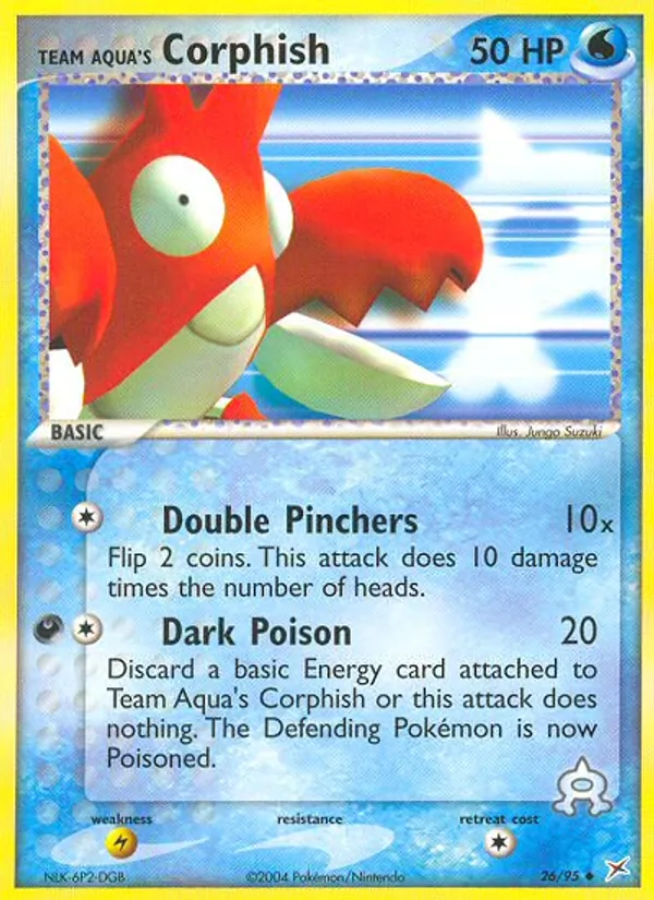 Team Aqua's Corphish - Team Magma vs Team Aqua Pokemon Card