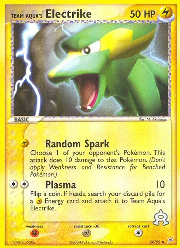 Team Aqua's Electrike - Team Magma vs Team Aqua Pokemon Card