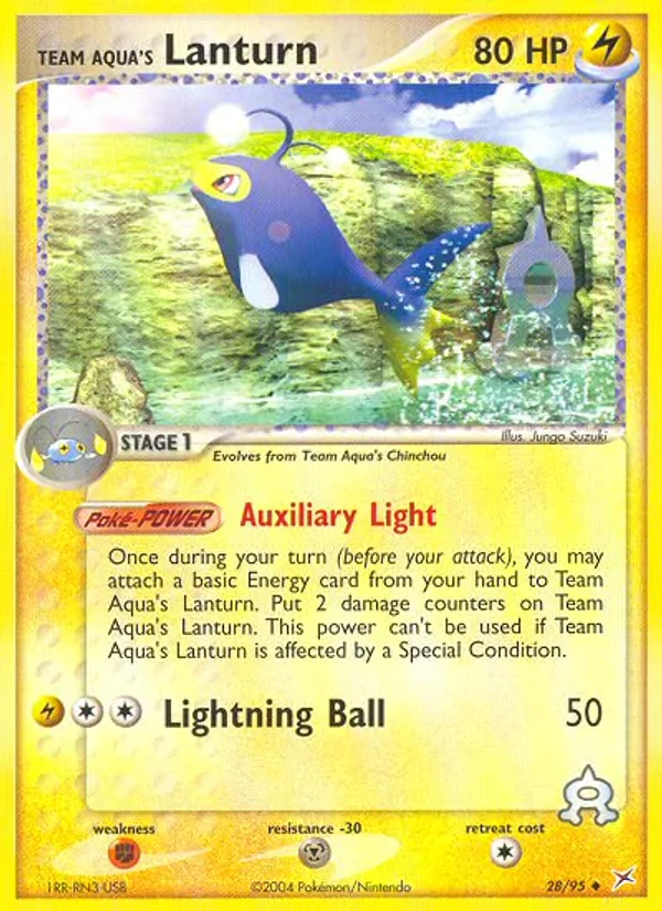 Team Aqua's Lanturn - Team Magma vs Team Aqua Pokemon Card