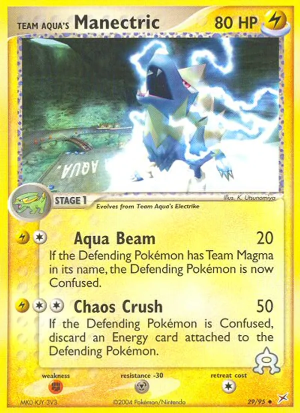 Team Aqua's Manectric - Team Magma vs Team Aqua Pokemon Card