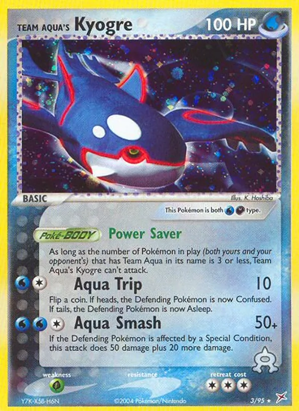 Team Aqua's Kyogre - Team Magma vs Team Aqua Pokemon Card