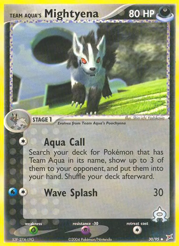 Team Aqua's Mightyena - Team Magma vs Team Aqua Pokemon Card