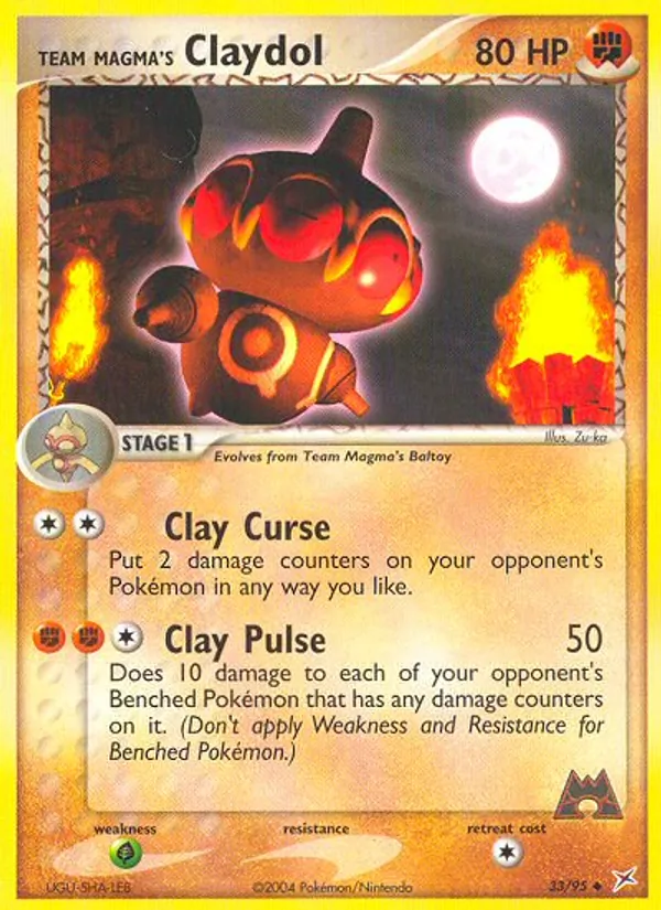 Team Magma's Claydol - Team Magma vs Team Aqua Pokemon Card