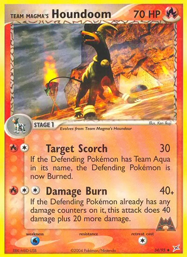 Team Magma's Houndoom - Team Magma vs Team Aqua Pokemon Card