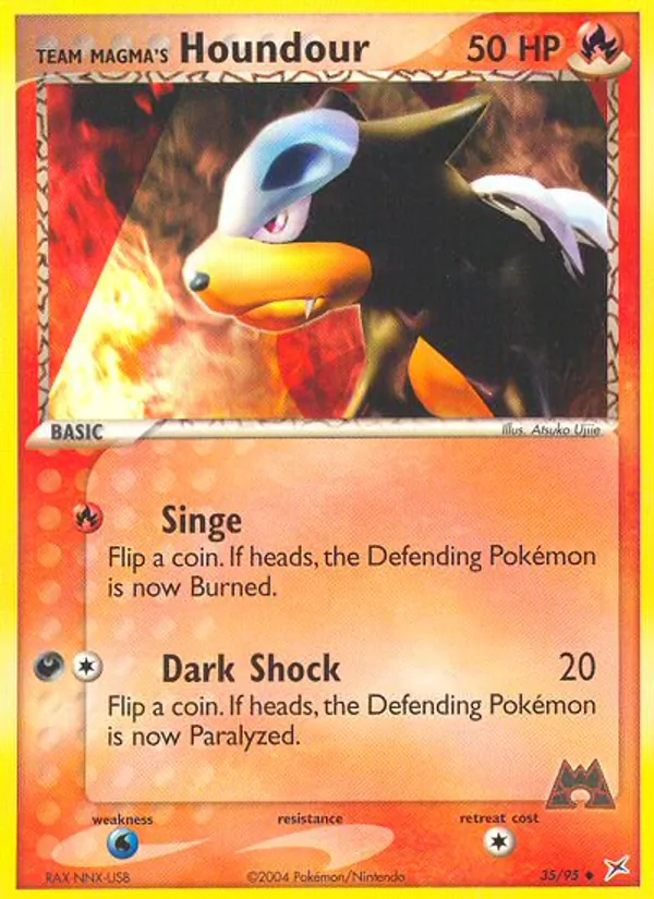 Team Magma's Houndour - Team Magma vs Team Aqua Pokemon Card