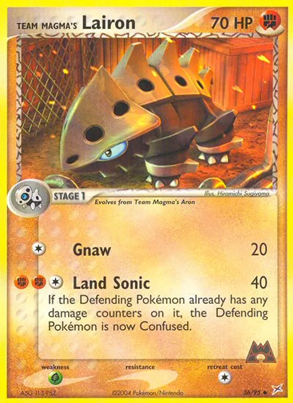 Team Magma's Lairon - Team Magma vs Team Aqua Pokemon Card