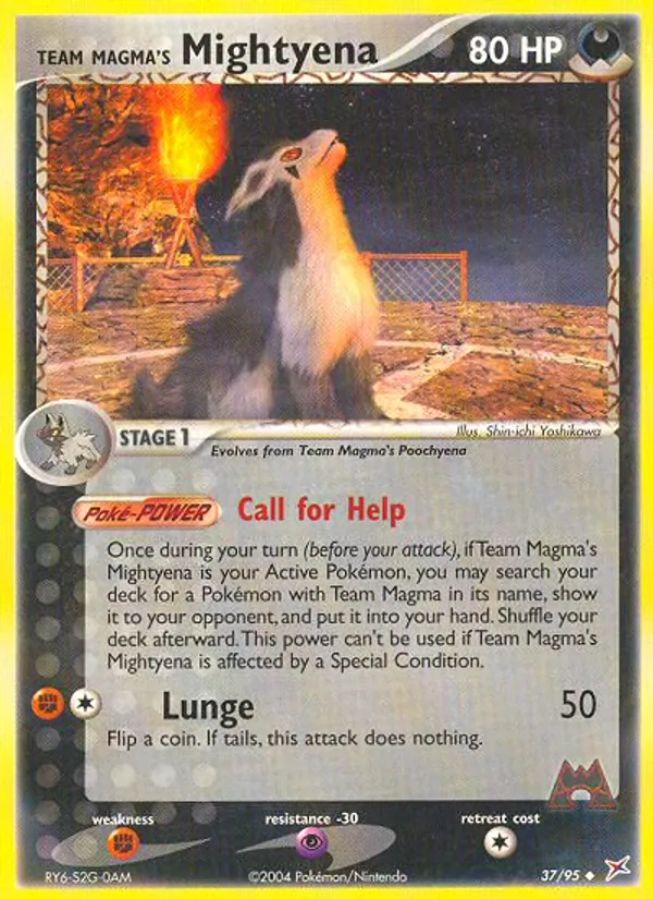 Team Magma's Mightyena - Team Magma vs Team Aqua Pokemon Card