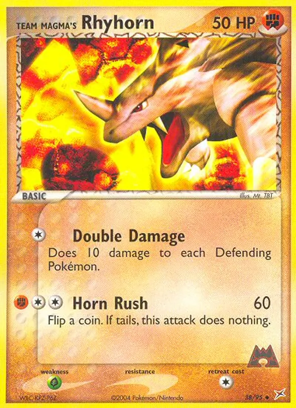 Team Magma's Rhyhorn - Team Magma vs Team Aqua Pokemon Card