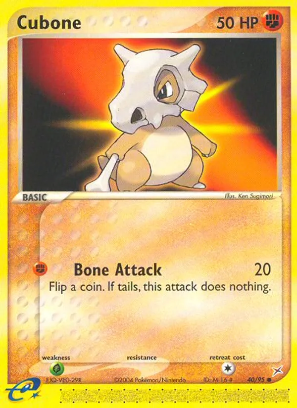 Cubone - Team Magma vs Team Aqua Pokemon Card