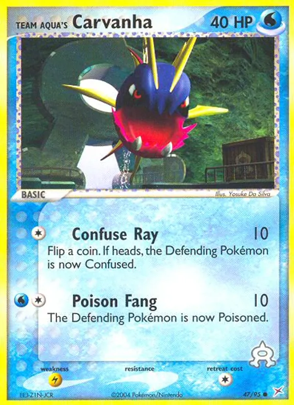 Team Aqua's Carvanha - Team Magma vs Team Aqua Pokemon Card
