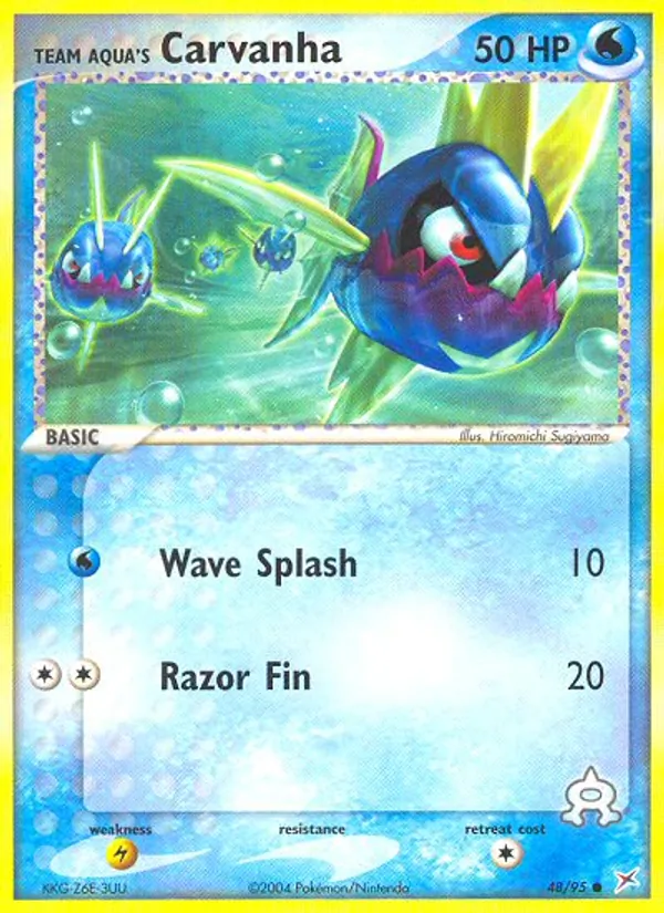 Team Aqua's Carvanha - Team Magma vs Team Aqua Pokemon Card
