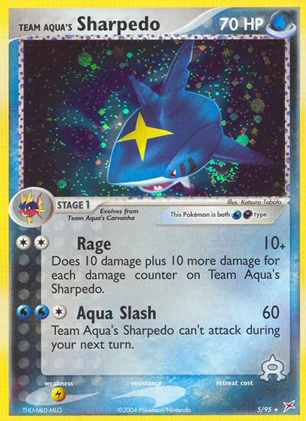 Team Aqua's Sharpedo - Team Magma vs Team Aqua Pokemon Card