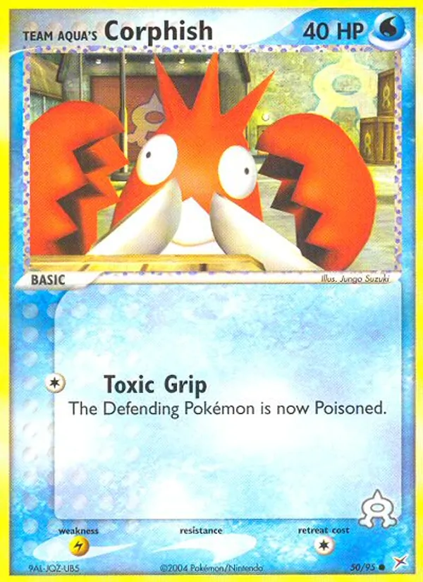 Team Aqua's Corphish - Team Magma vs Team Aqua Pokemon Card