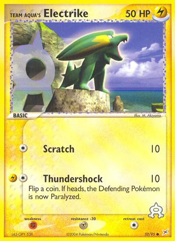 Team Aqua's Electrike - Team Magma vs Team Aqua Pokemon Card