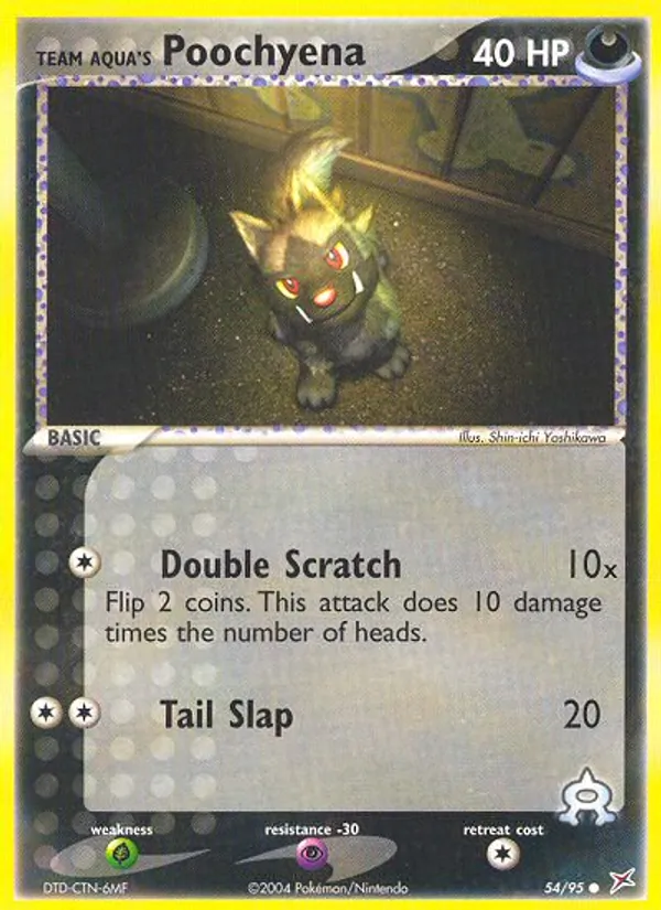 Team Aqua's Poochyena - Team Magma vs Team Aqua Pokemon Card