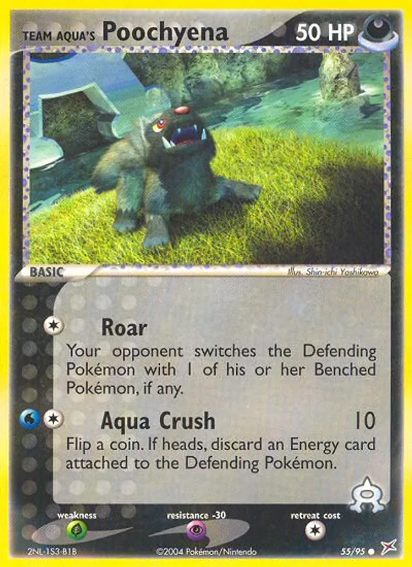 Team Aqua's Poochyena - Team Magma vs Team Aqua Pokemon Card