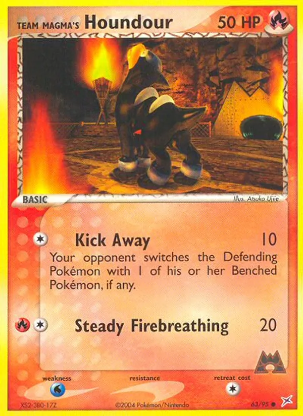 Team Magma's Houndour - Team Magma vs Team Aqua Pokemon Card