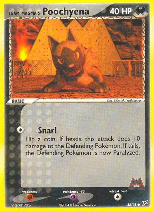 Team Magma's Poochyena - Team Magma vs Team Aqua Pokemon Card