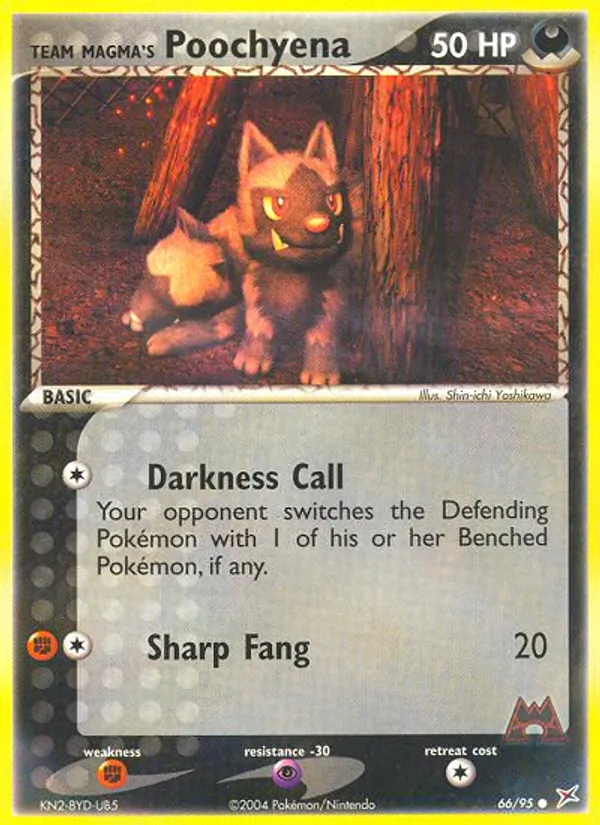 Team Magma's Poochyena - Team Magma vs Team Aqua Pokemon Card