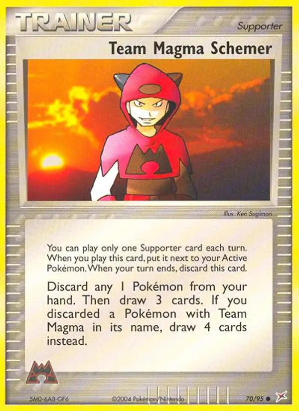 Team Magma Schemer - Team Magma vs Team Aqua Pokemon Card