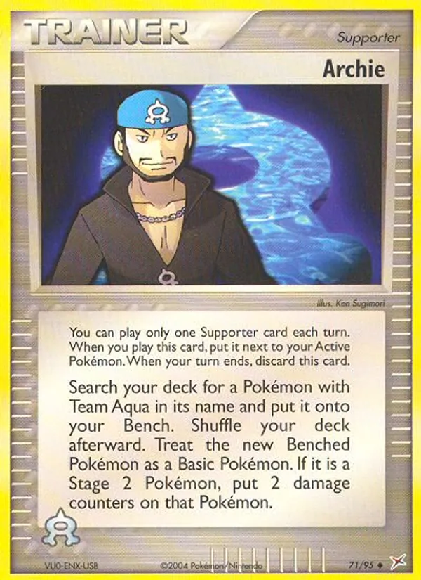 Archie - Team Magma vs Team Aqua Pokemon Card