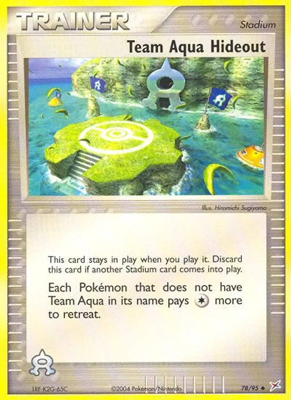 Team Aqua Hideout - Team Magma vs Team Aqua Pokemon Card