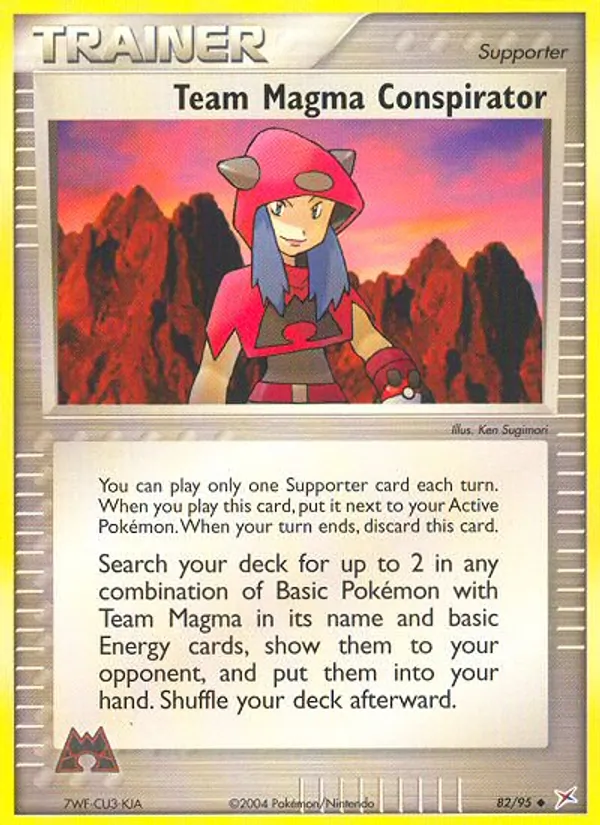 Team Magma Conspirator - Team Magma vs Team Aqua Pokemon Card