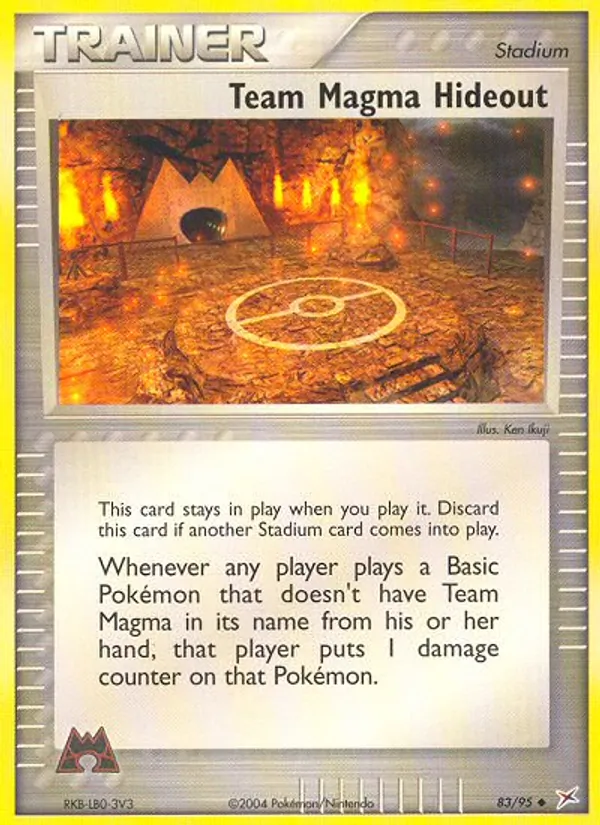 Team Magma Hideout - Team Magma vs Team Aqua Pokemon Card
