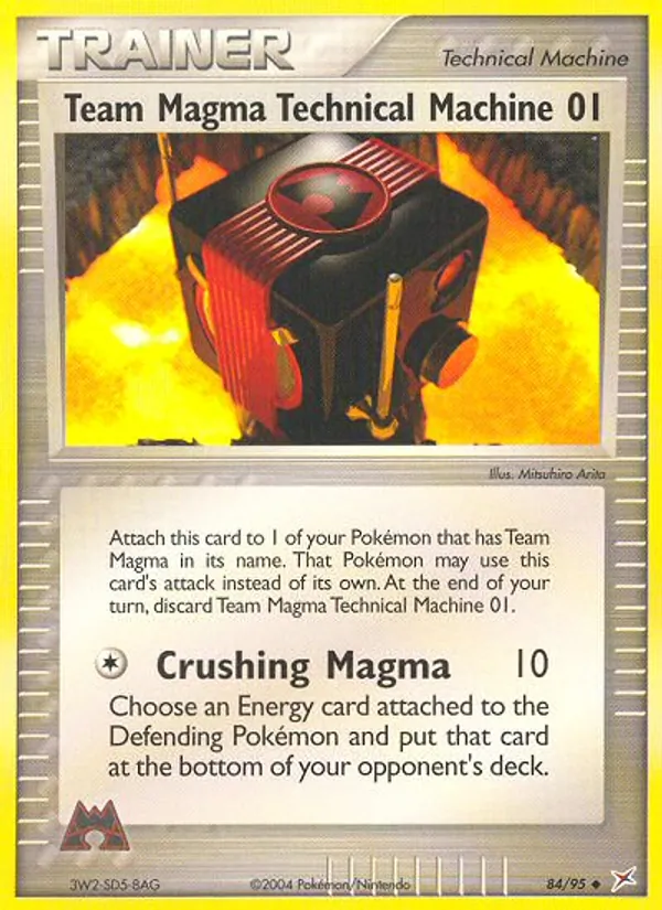 Team Magma's Technical Machine 01 - Team Magma vs Team Aqua Pokemon Card
