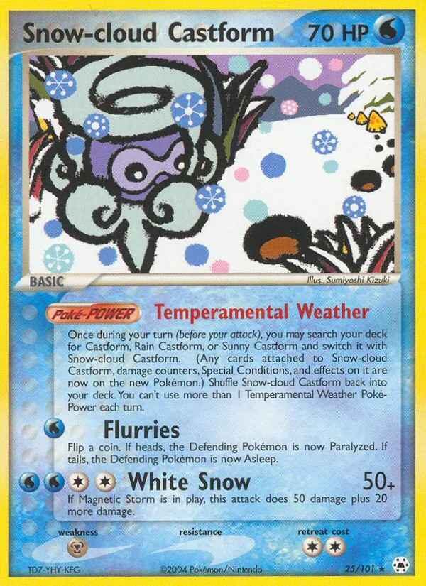 Snow-cloud Castform - Hidden Legends Pokemon Card
