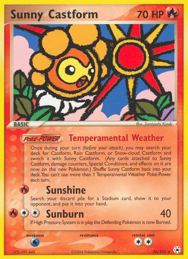 Sunny Castform - Hidden Legends Pokemon Card