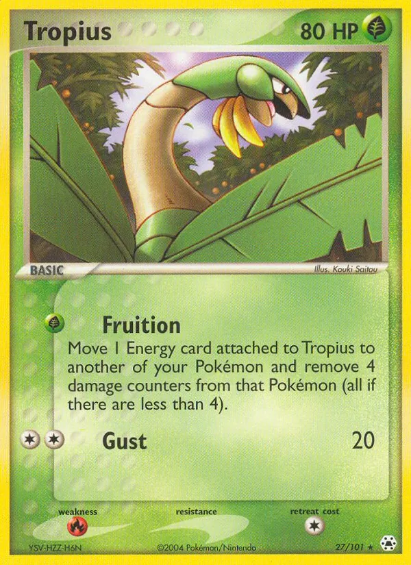 Tropius - Hidden Legends Pokemon Card