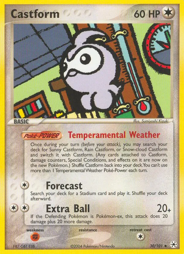 Castform - Hidden Legends Pokemon Card