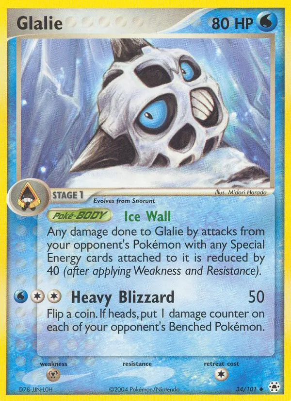 Glalie - Hidden Legends Pokemon Card