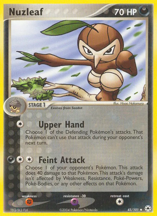 Nuzleaf - Hidden Legends Pokemon Card