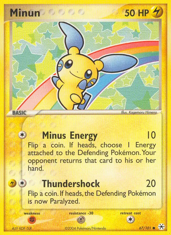 Minun - Hidden Legends Pokemon Card