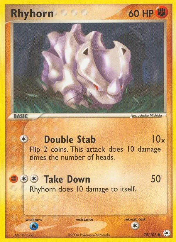 Rhyhorn - Hidden Legends Pokemon Card