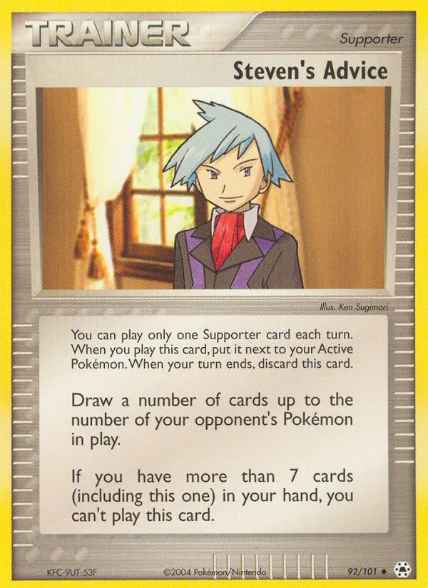 Steven's Advice - Hidden Legends Pokemon Card