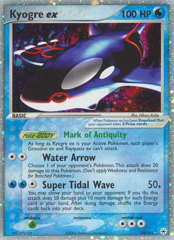 Kyogre ex - Hidden Legends Pokemon Card