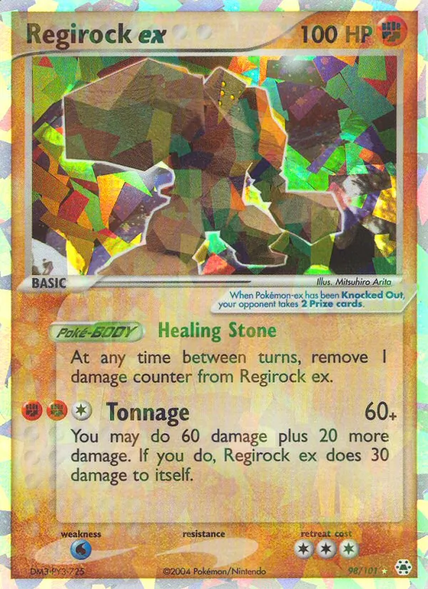 Regirock ex - Hidden Legends Pokemon Card