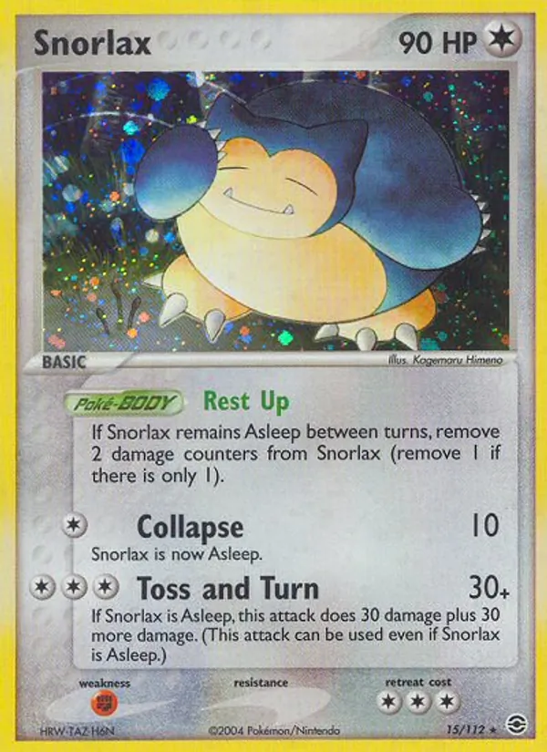 Snorlax - FireRed & LeafGreen Pokemon Card